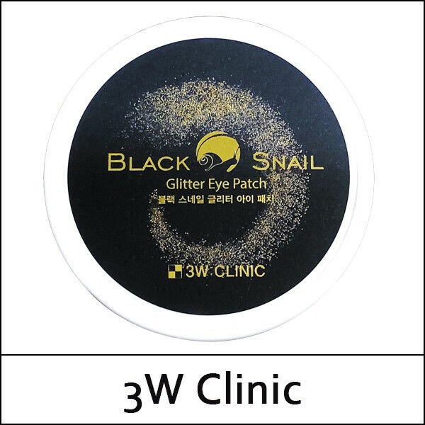 MẶT NẠ ĐẮP MẮT CHIẾT XUẤT DỊCH NHẦY ỐC SÊN BLACK SNAIL GLITTER EYE PATCH 3W CLINIC 90G 60 MIẾNG CHÍNH HÃNG - 5761