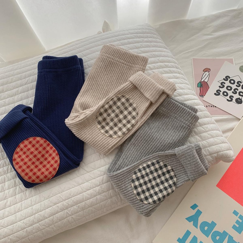 Quần legging cotton co giãn xinh xắn giữ ấm cho bé trai và bé gái