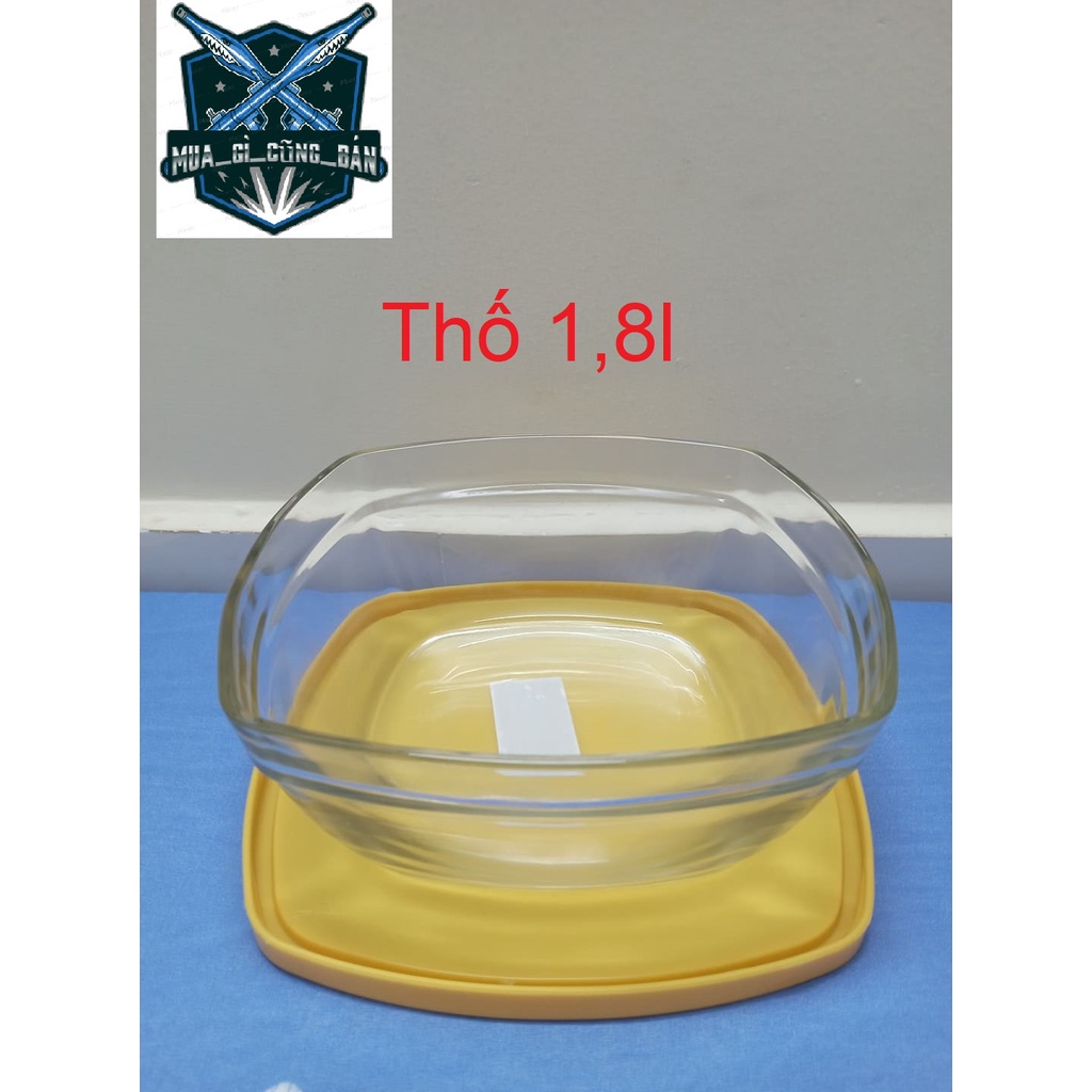 Thố thủy tinh cao cấp 1,8l có nắp