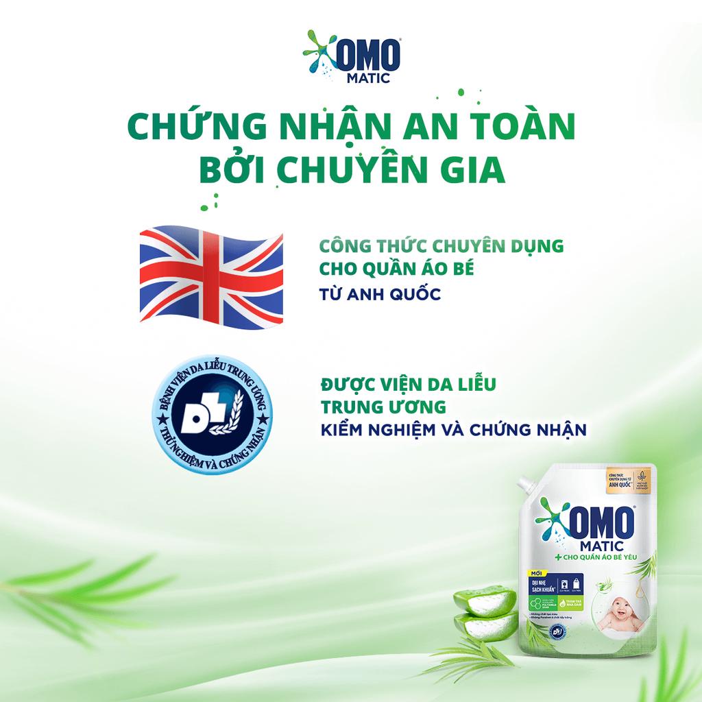 Combo 2 Túi Nước giặt OMO Matic Cửa trước 3,6kg/túi