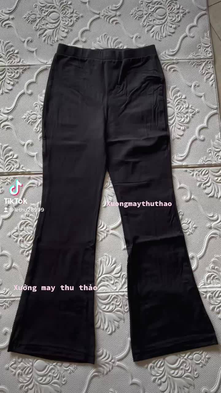 Quần loe có túi legging cotton nữ lưng cao co dãn / hách chân tôn dáng | BigBuy360 - bigbuy360.vn