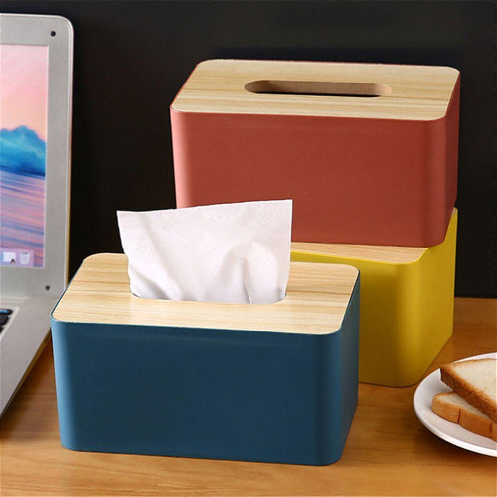 JUNE Hộp Đựng Khăn Giấy Bằng Gỗ Thiết Kế Sáng Tạo Ốp