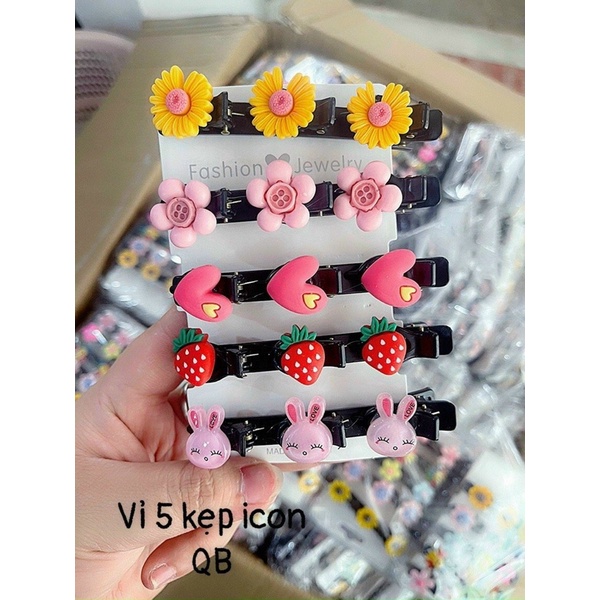 Kẹp tóc mái hai lớp cố định mái tạo kiểu tóc bện xoắn ốc thắt bím 2 lớp K515