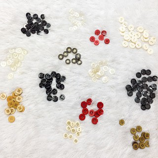 Nút áo nhựa tròn truyền thống trang trí scrapbook cúc khuy sơ mi