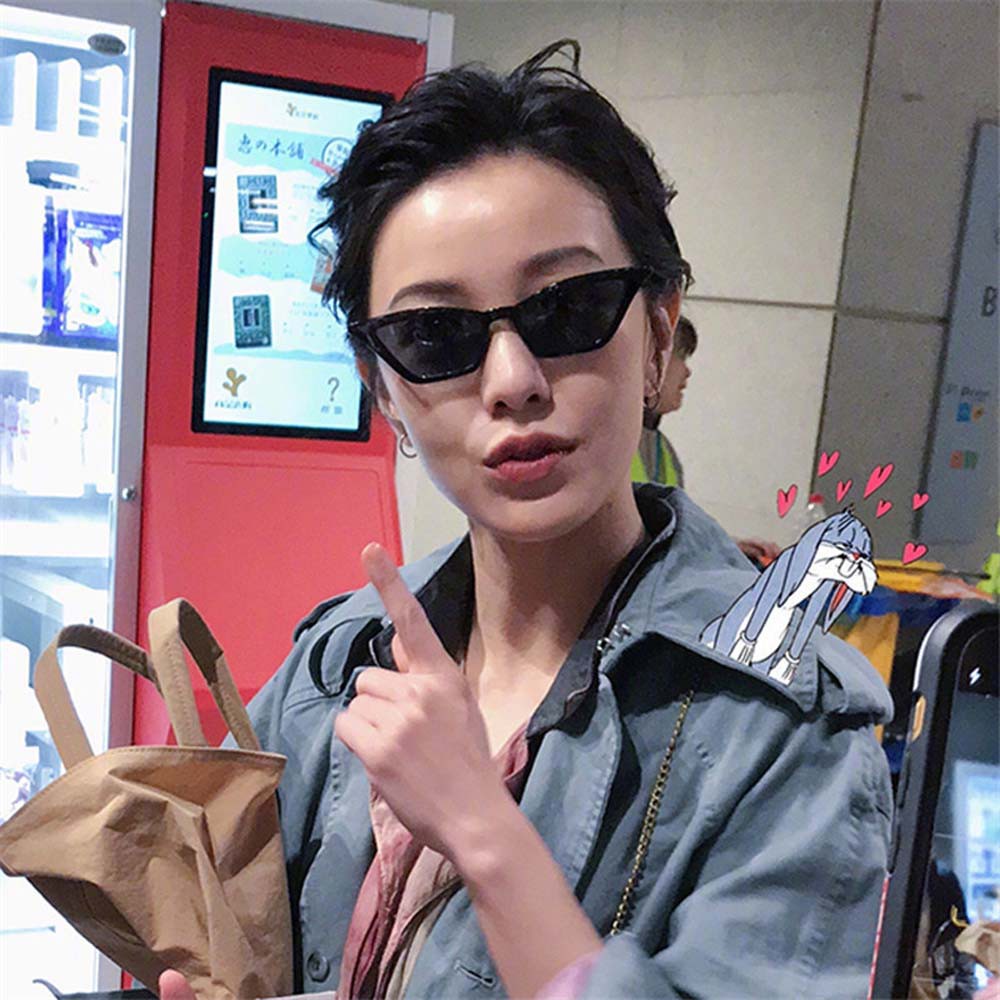 Kính Mát Mắt Mèo Phong Cách Cổ Điển Chống Tia Uv400 Cho Nữ