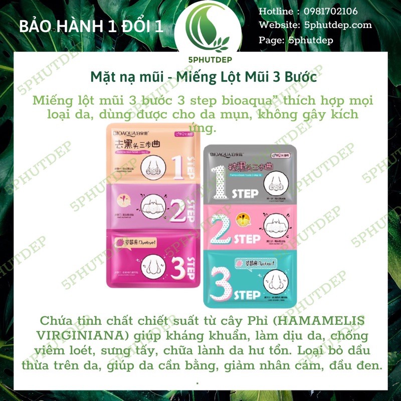 Mặt nạ mũi - Miếng lột mũi đầu đen 3 bước