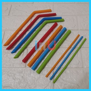 HCM - Ống hút silicon gấp gọn mang du lịch, chịu nhiệt, nhựa thực phẩm an toàn, thân thiện môi trường