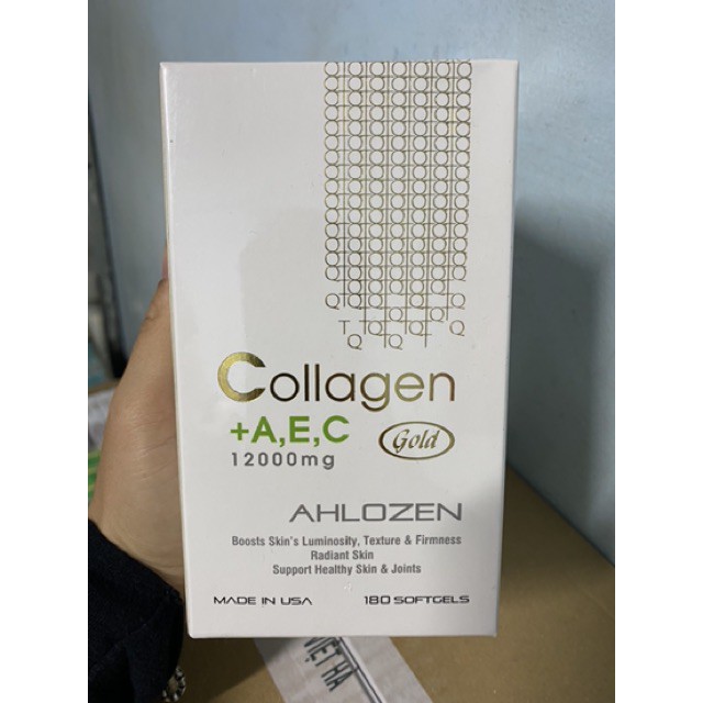 Viên Uống Collagen AEC AHLOZEN Đẹp Da Của Mỹ (12000mg x 180 viên)