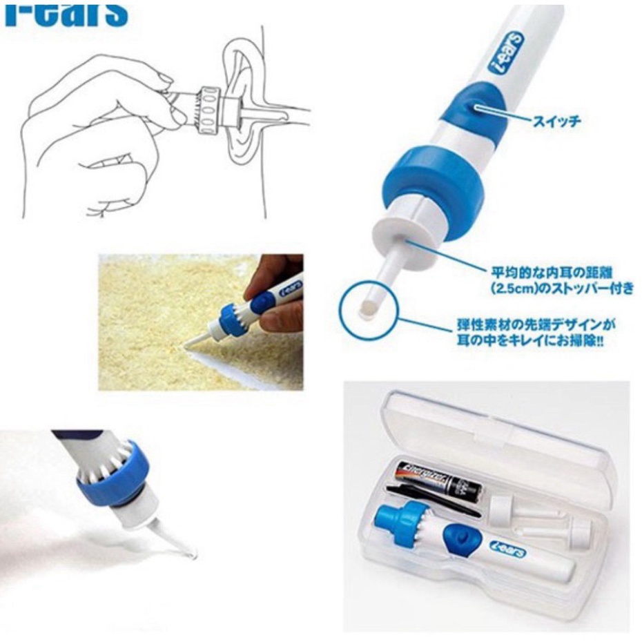 Máy Hút Ráy Tai Nhật Bản Deocross Kèm Dụng Cụ Hút Ráy Tai Cao Cấp, Lấy Ráy Tai Chuyên Nghiệp, Dễ Dàng