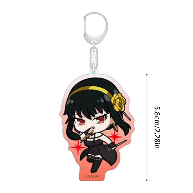 Móc Khóa Nhựa Acrylic Hình Hoa SPY×FAMILY Loid Anya Yor