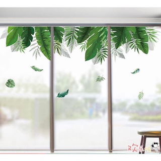 DECAL DÁN TƯỜNG GIÀN CÂY XANH LÁ ĐẬM