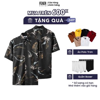 Áo sơ mi nam họa tiết FEAER vải Lụa thoáng mát, không nhăn form suông Volcom |new arrival 2021|