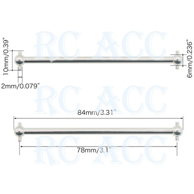 Set 2 Trục Bánh Xe 61mm 63mm 70mm 77mm 84mm 87mm 89.5mm Cho 1/10 HSP 94101 94102 94103105 94106 94108 94110 94109 94122 94155 94166