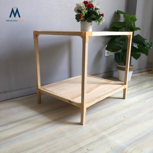 Kệ gỗ vuông hình chữ nhật 55x45cm 2 tầng, 3 tầng Minhlongwood