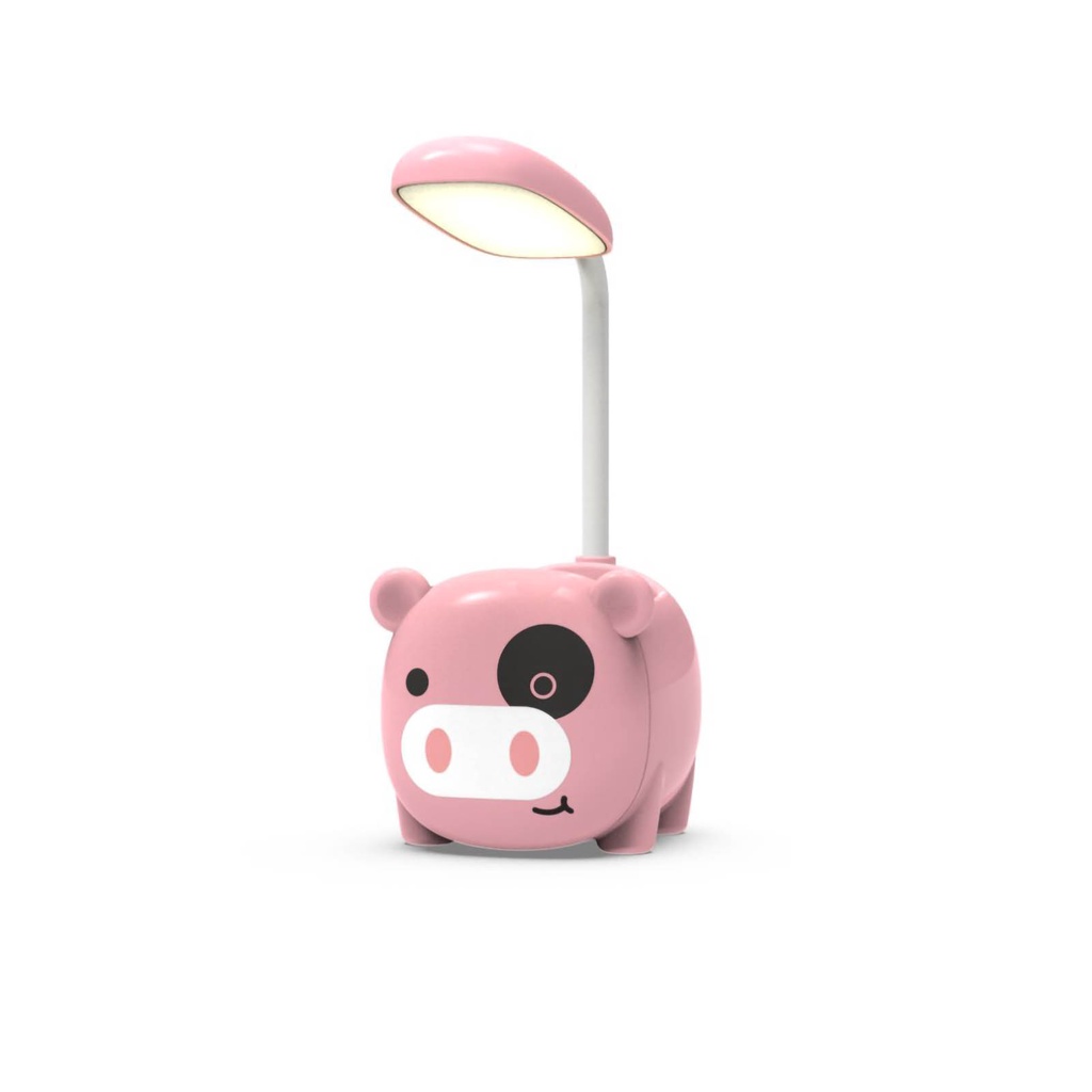 🌷Hàng Sẵn Đèn học để bàn chống cận hoạt hình dễ thương Sạc USB ống gập