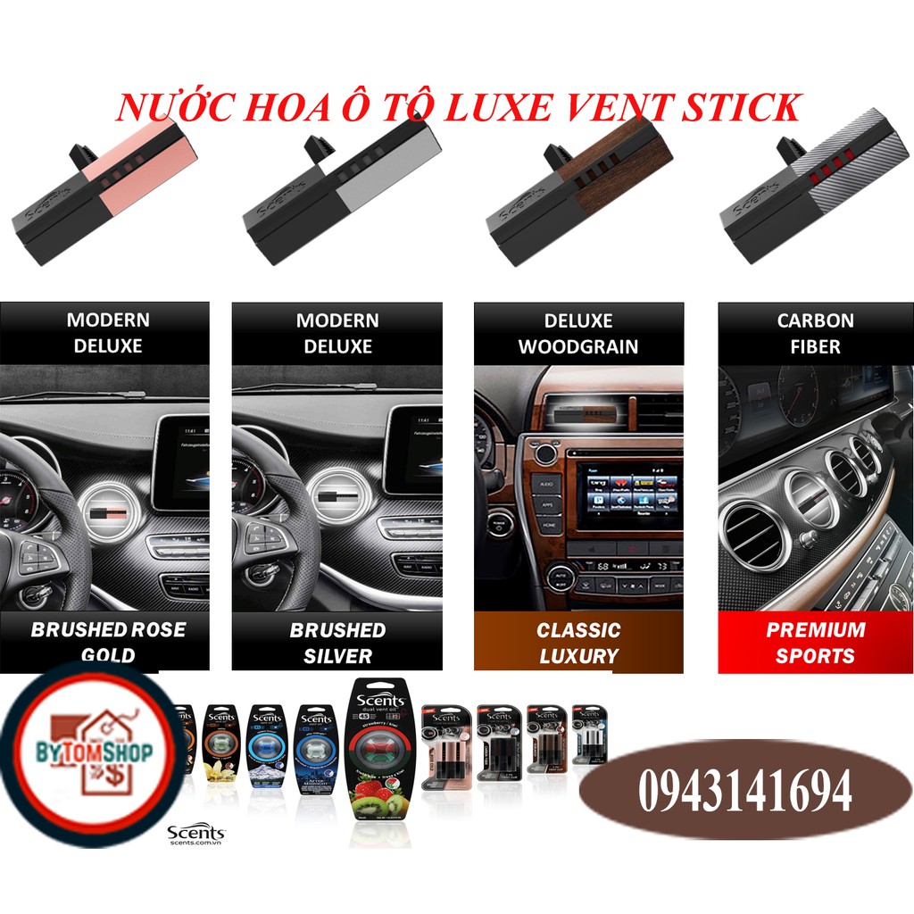 [HÀNG NHẬP KHẨU CHÍNH HÃNG] GÀI CỬA GIÓ XE Ô TÔ LUXE VENT STICK