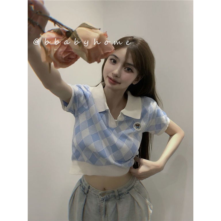 Áo Thun Tay Ngắn Cổ POLO In Hình Gấu Dễ Thương Cho Bé Gái