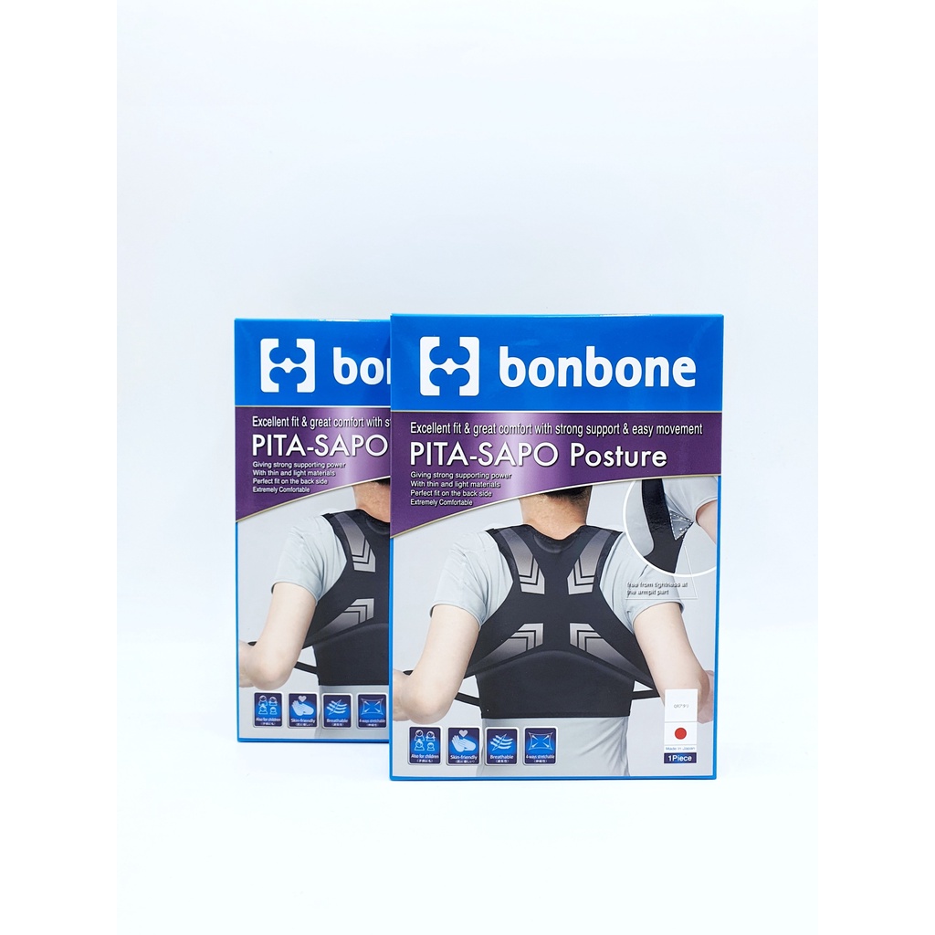 ĐAI CHỐNG GÙ LƯNG Pita Sapo Bonbone  màu đen các size