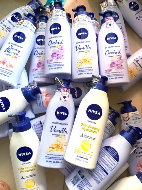 [HÀNG MỸ]Sữa Dưỡng Thể Nivea Cherry Blossom&amp; Jojoba Oil