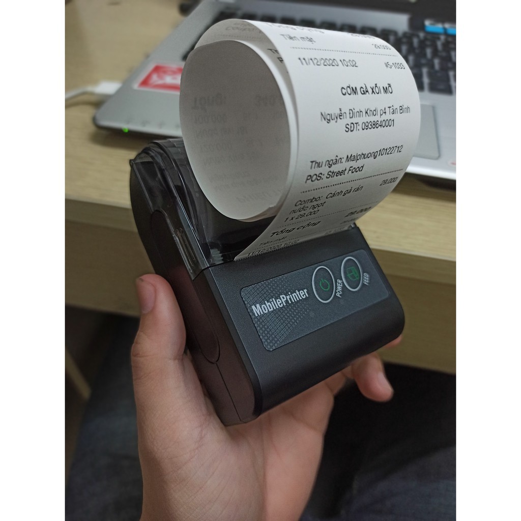 Máy in hóa đơn bluetooth dPos DM01 in bill từ ứng dụng Viettelpay pro, KiotViet, Sapo, Loyverse, GoViet, BeaMin, Now | BigBuy360 - bigbuy360.vn