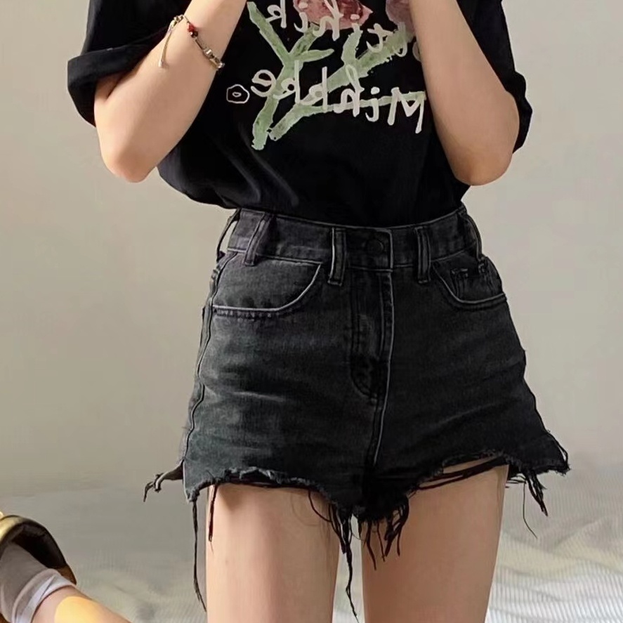 Quần Short Jeans Lưng Cao Thời Trang Hàn Quốc