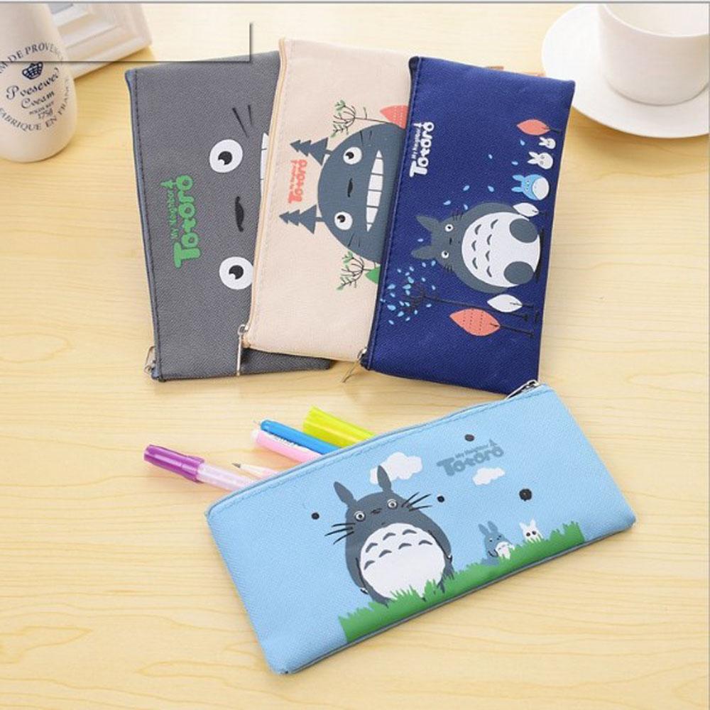 Túi Đựng Bút Bằng Vải Oxford Hình Totoro Xinh Xắn