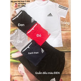 Bộ nam thể thao in das vạch 2size m 40-60kg l 50-75kg
