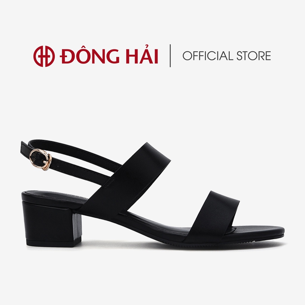 Giày Sandal cao gót nữ Đông Hải gót vuông quai ngang kiểu dáng basic đẹp thời trang cao 5cm - S81K2