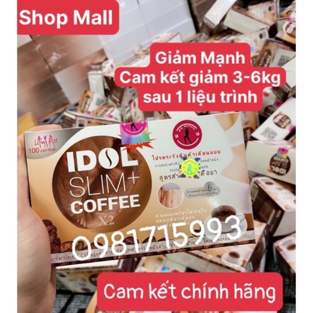 idol slim coffee - Siêu mạnh Chuẩn - 1 hộp 10goi