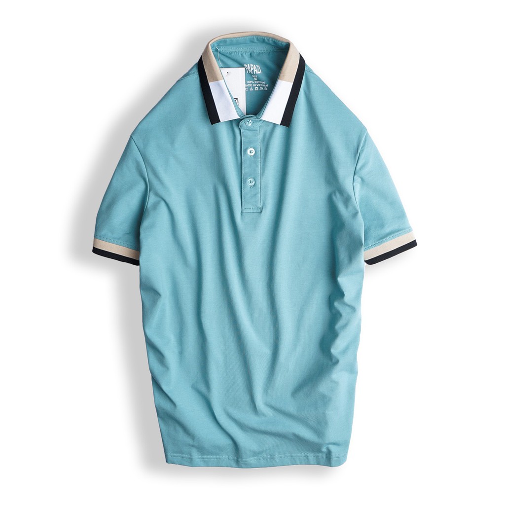 Áo thun Polo nam cổ bẻ phối bo viền màu 100% chất Cotton thoáng mát, style basic - PAPAZI | BigBuy360 - bigbuy360.vn