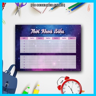 Thời khóa biểu size A6 (Decal dán được) họa tiết dễ thương