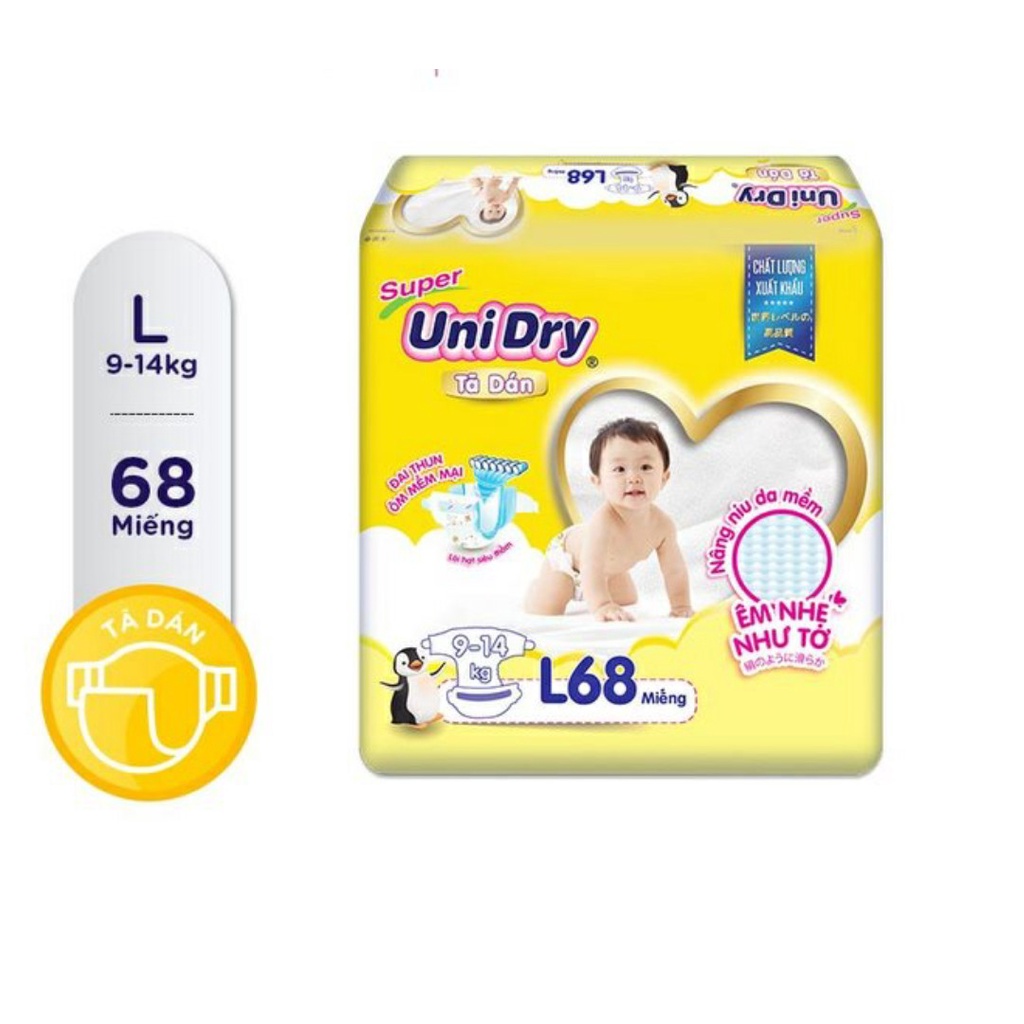 Đủ size- Tã dán UNIDRY M76 - L68 - XL62