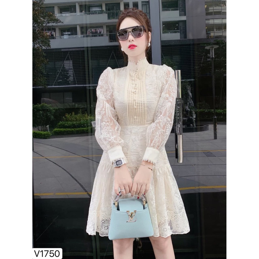 Đầm ren thiết kế tay bồng công chúa V1750_Adelashop.design[kèm ảnh thật] | BigBuy360 - bigbuy360.vn
