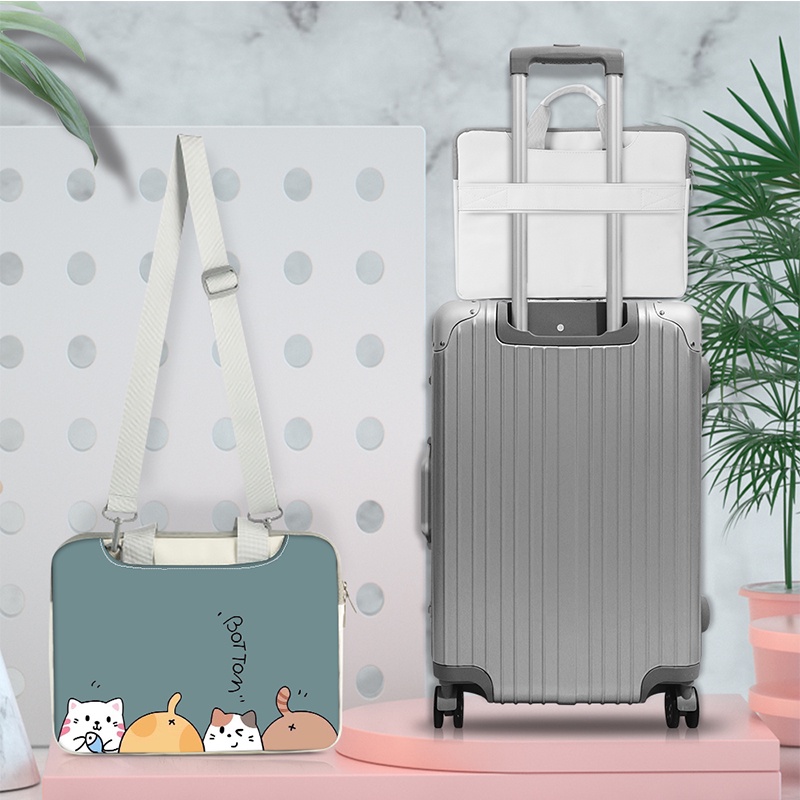 Túi đựng laptop in họa tiết hoạt hình sức chứa lớn phù hợp cho laptop 13.3/14.1/15.6/16.1/17.3 inch