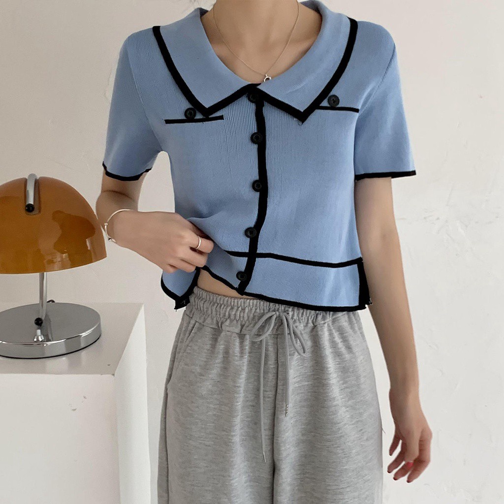 Áo thun polo dễ thương thời trang mùa hè cho bạn gái