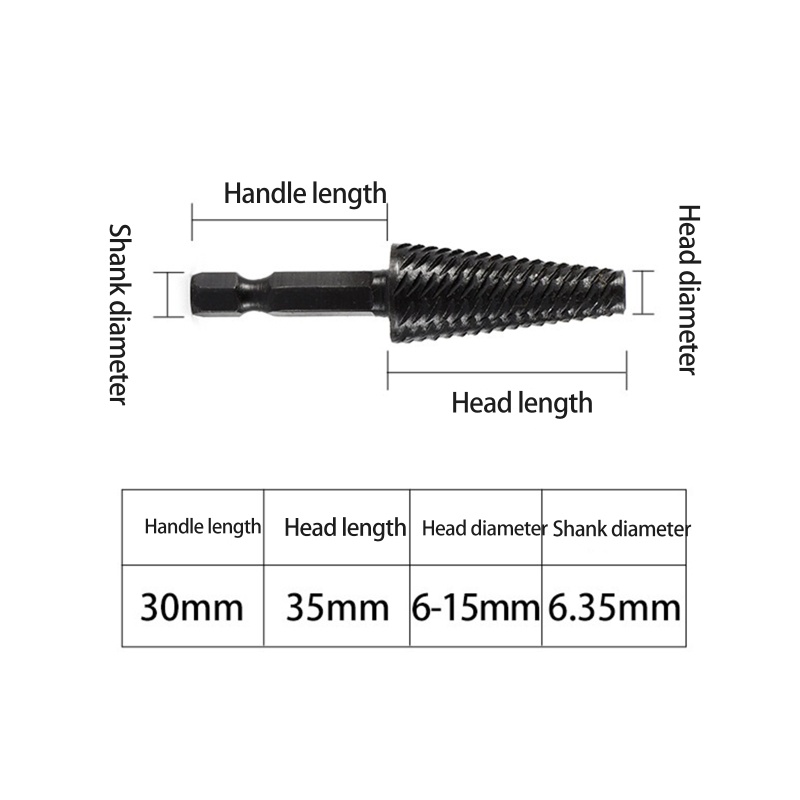 Bộ 7 Mũi Khoan Gỗ 6.3mm (1 / 4 &quot;)