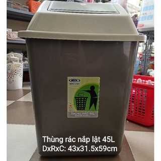 [Sỉ] Thùng rác nắp lật 45L - Song Long