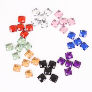 Set 100 viên đá giả vuông 8*8mm bằng Acrylic dùng để trang trí tiệc cưới DIY