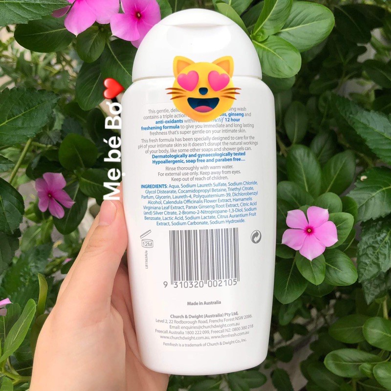 Chai Fem Úc màu trắng 250ml