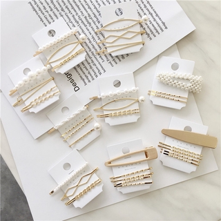 A set of 3 hair clips, Korean fashion pearl hair clips