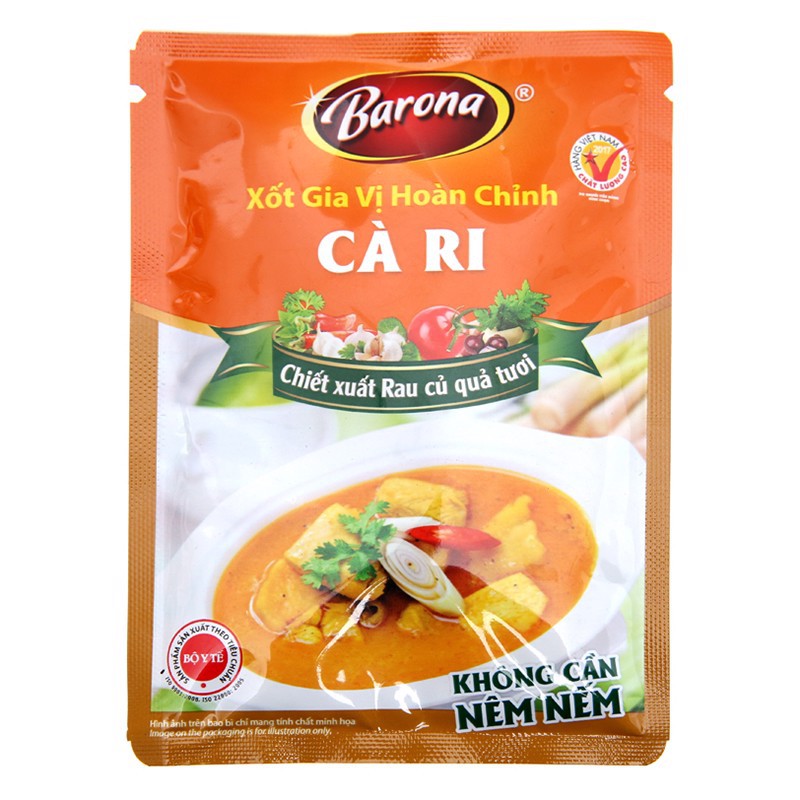Xốt gia vị hoàn chỉnh thịt nướng sả Barona gói 80g (đủ vị best seller)