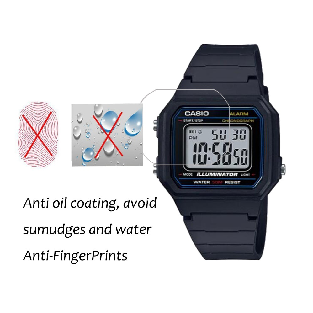 Set 3 phim nano dán YIFILM bảo vệ màn hình chống sốc cho đồng hồ thông minh Casio W-217 W217