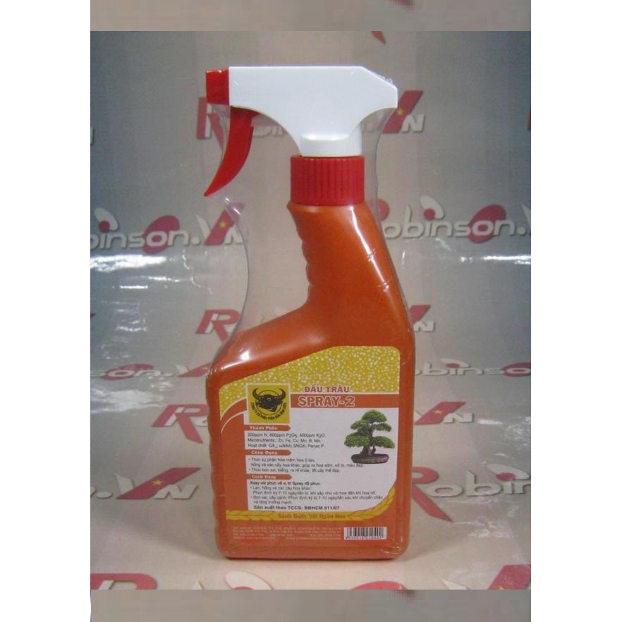 PHÂN BÓN LÁ ĐẦU TRÂU KÍCH RA HOA SPRAY 2 - 500ML