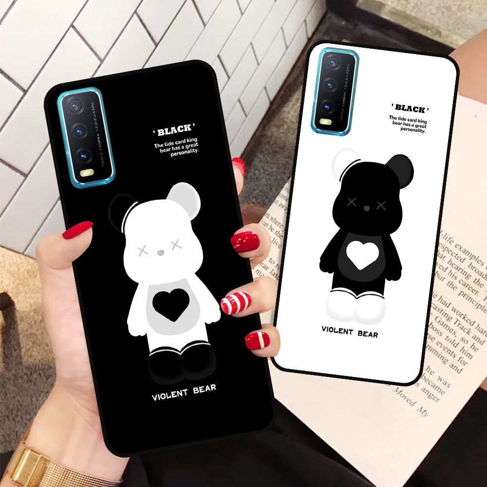 Ốp Vivo Y12s / Y20 / Y20s in hình họa tiết Mountain, Be@rbrick dễ thương (T13 - T18)