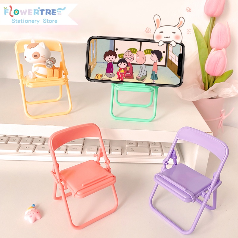 Flowertree Giá Đỡ Điện Thoại Hình Bánh Macaron Dễ Thương