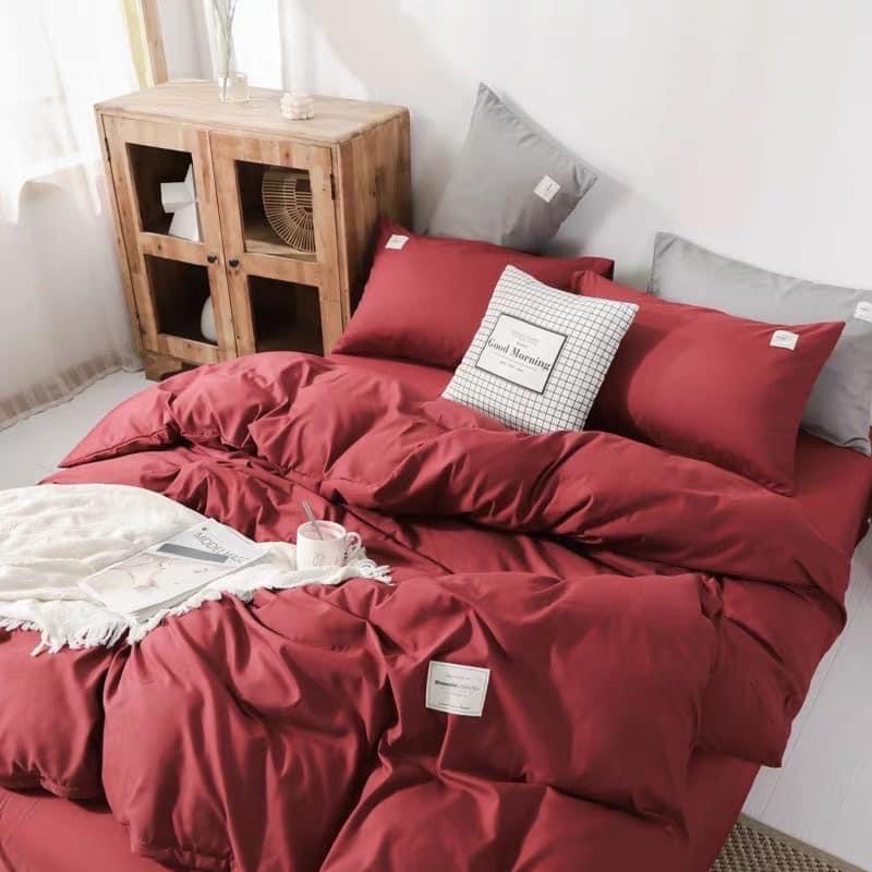 Bộ 5 Món Vỏ Chăn Ga Gối Cotton Tici  Drap Giường Đủ Kích Thước Trải Nệm Bo Chun Không Kèm Ruột