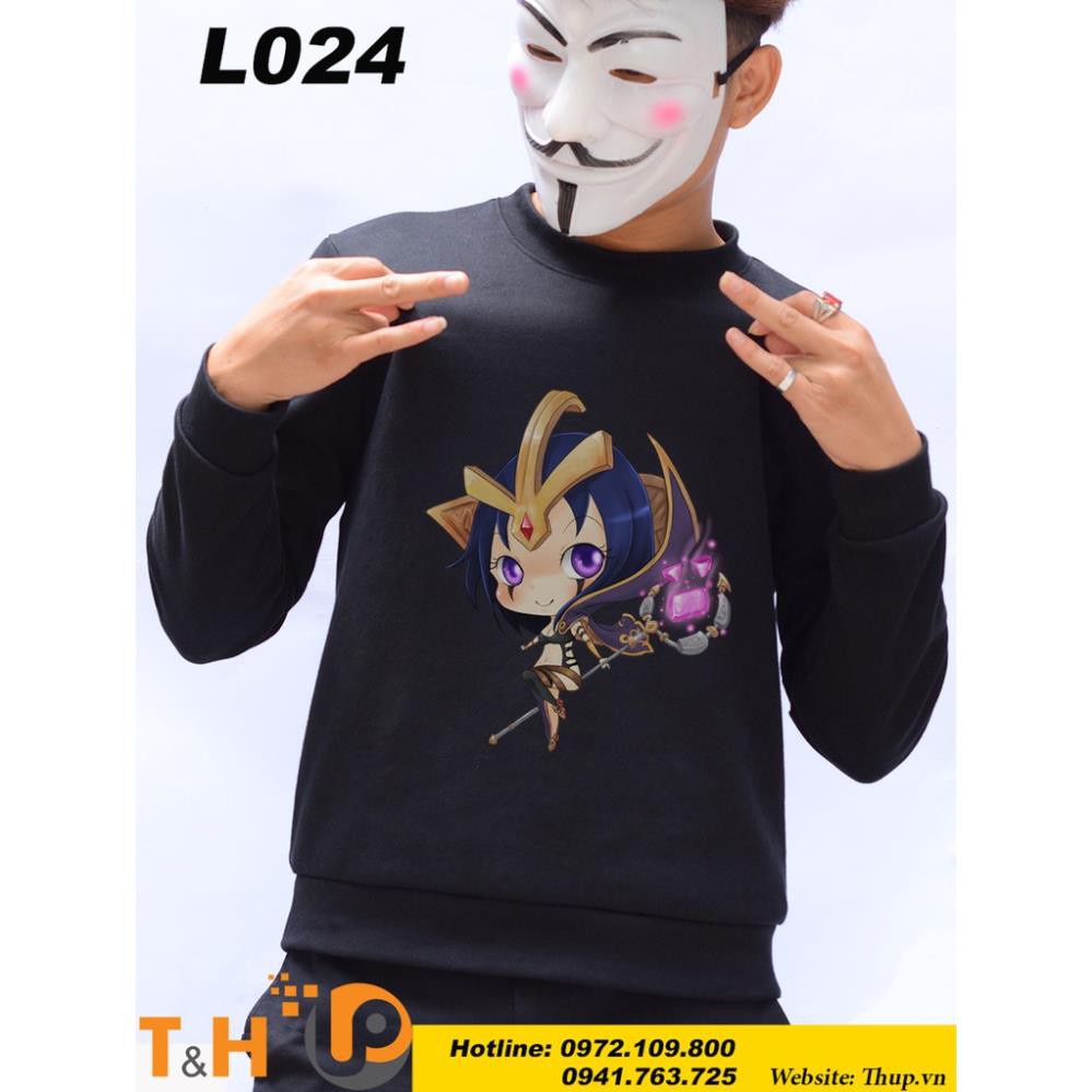 🎁 ( Sale 50% ) Áo game thu đông liên minh huyền thoại in hình leblanc 💖