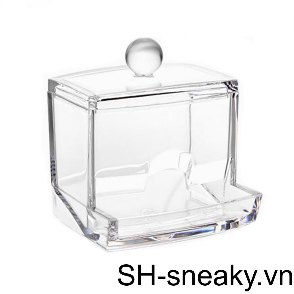 Hộp Đựng Tăm Bông Dạng Q-Tips Trong Suốt