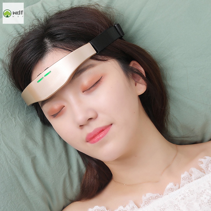 Head Massager Smart Sleep Instrument Electric USB Rechargeable Massager 2 Modes Wireless Stress Relief Therapy Device