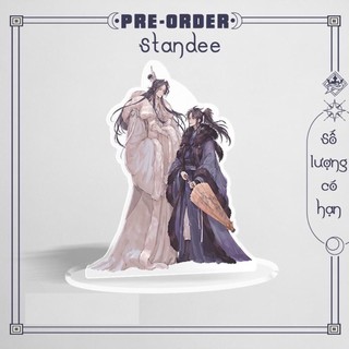 Standee phiên bản Husky và sư tôn mèo trắng của hắn